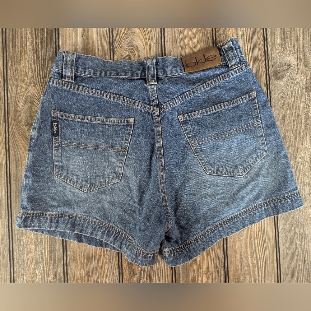 BKE Size 29 Denim High Rise Blue Jean Shorts Retro Vintage Cotton Button Fly